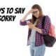 ways to say sorry